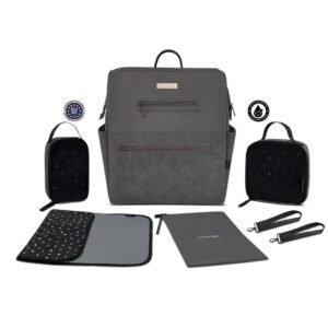 NeobreezI - RILO Multifunction Waterproof Diaper Bag for Baby&Toddler - Dark Gray