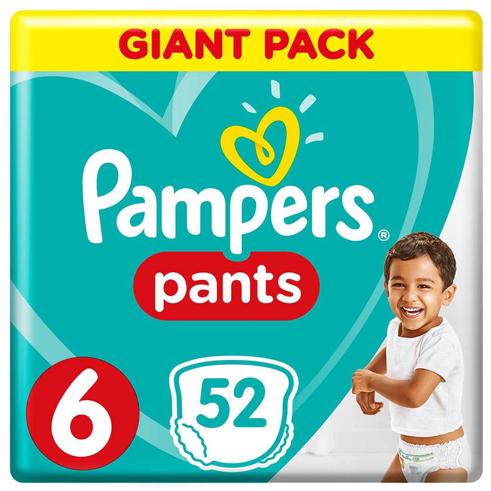 Pampers – Pants Diapers, Size 6, Extra Large, 16+ Kg, Giant Pack – 52 Count