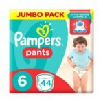 Pampers – Pants Diapers, Size 6, Extra Large, 16+ Kg, Jumbo Pack – 44 Pcs