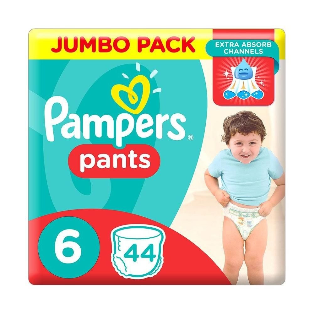Pampers – Pants Diapers, Size 6, Extra Large, 16+ Kg, Jumbo Pack – 44 Pcs