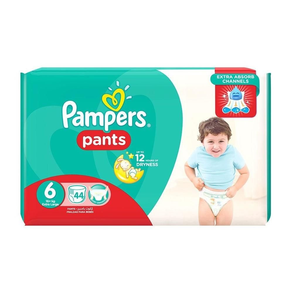 Pampers – Pants Diapers, Size 6, Extra Large, 16+ Kg, Jumbo Pack – 44 Pcs