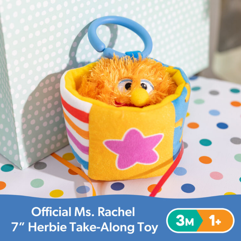 Ms. Rachel Herbie Sensory Take-Along Baby Activity Toy