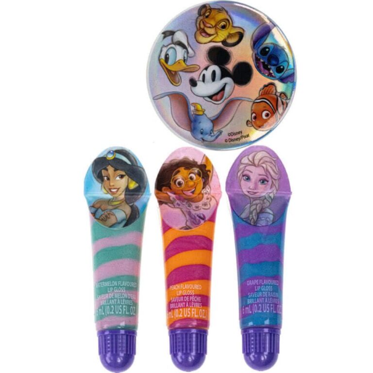 Townley Girl - Disney 100th Swirl Lip Gloss with A Mirror - 3 Pk