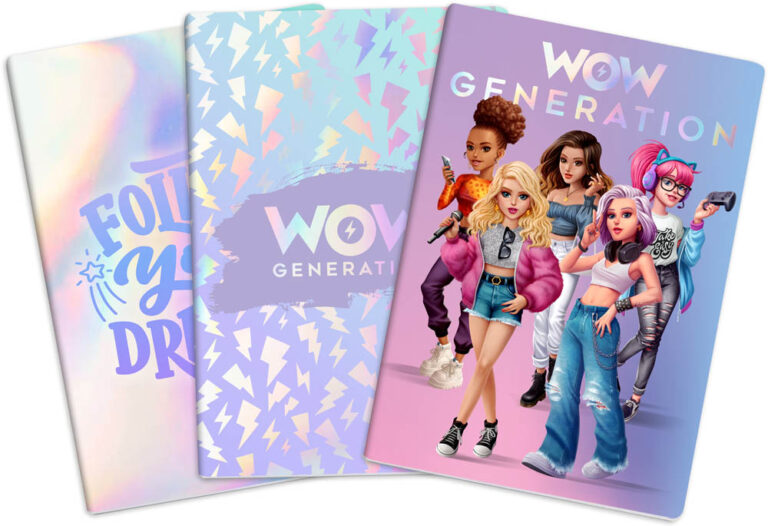 WOW Generation - A5 Pack 3 Soft Cover Notebooks 80 Sheets GSM