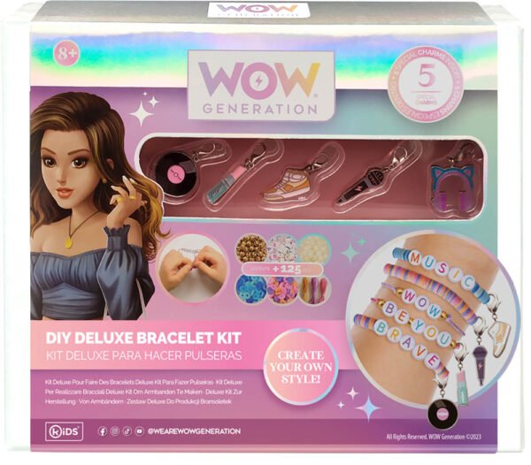 WOW Generation – Deluxe DIY Kit With 5 Metal Charms Bracelets