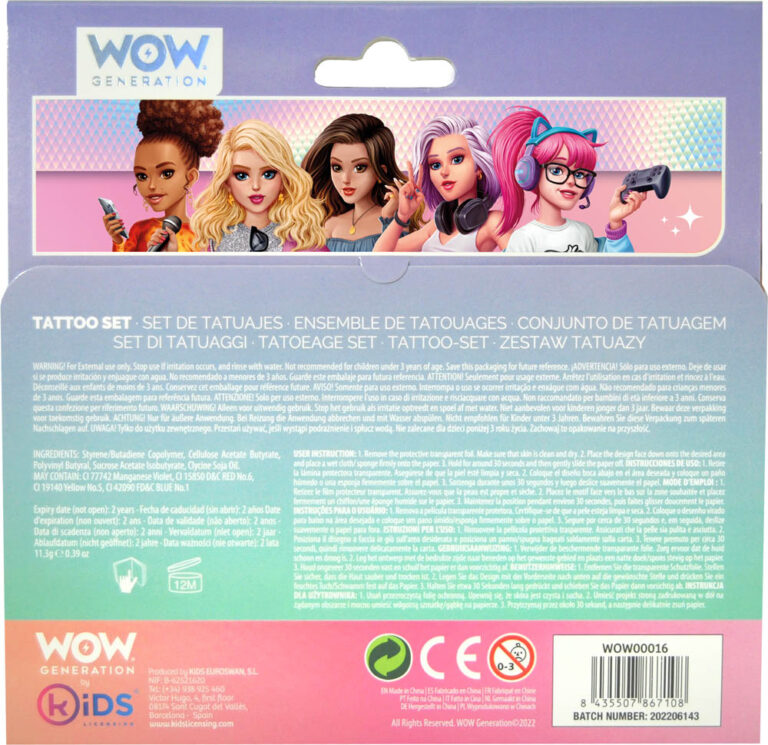 WOW Generation - Tattoo Set + Of 50 Colour And B/W Tattoos