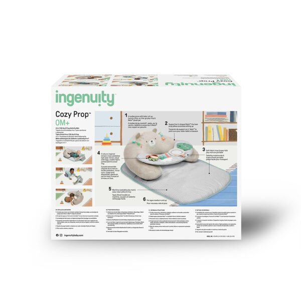 Ingenuity – 4in1 Sit Up Prop Activity Mat – Nate