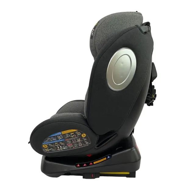 Mini Panda Kai 360 Swivel Guard Car Seat with Isofix 0-12y, Charcoal
