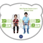 Mini Panda Carson 2-in-1 Booster Seat 3-12y, Onyx