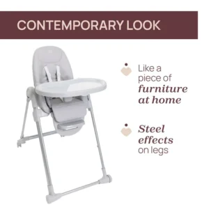 Chicco Polly Armonia Highchair 0m-3y, Steel
