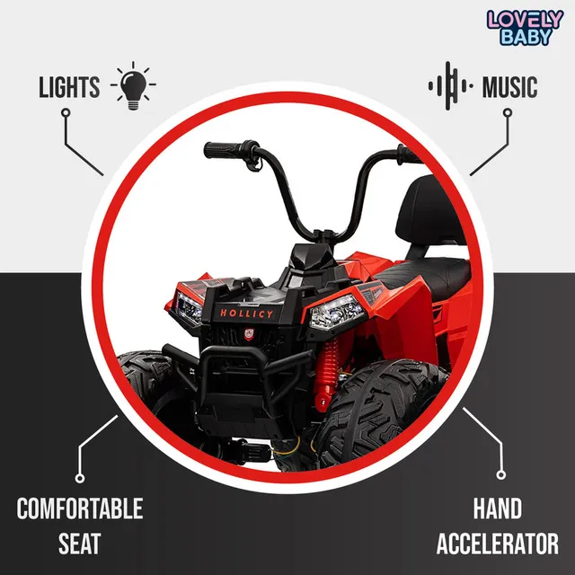 Lovely Baby - PoweRed Riding Kids Quad Bike - Red