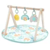 Ingenuity – Sun Valley Wooden Toy Arch & Play Mat, Nature-Inspired Baby Gym with Developmental Toys, Gender-Neutral