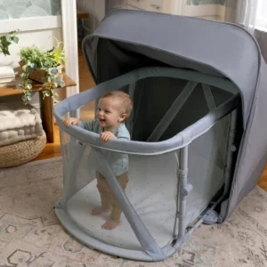 Ingenuity - Dream Retreat 3-in-1 Portable Sleep Solution, Playard & Bassinet with Shade for Babies, 0-24 Months