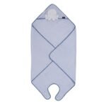 Clevamama Bamboo Apron Baby Bath Towel – Blue