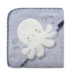 Clevamama Bamboo Apron Baby Bath Towel – Blue