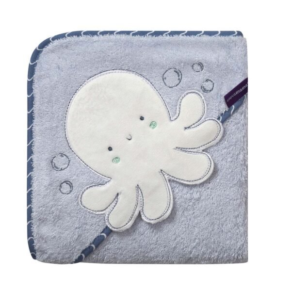 Clevamama Bamboo Apron Baby Bath Towel – Blue