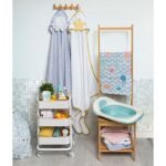 Clevamama Bamboo Apron Baby Bath Towel – Blue