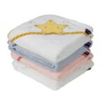 Clevamama Bamboo Apron Baby Bath Towel – Blue