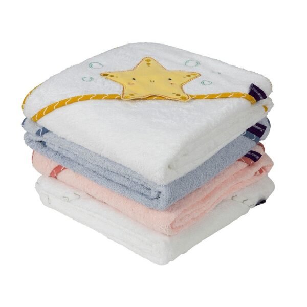 Clevamama Bamboo Apron Baby Bath Towel – Blue