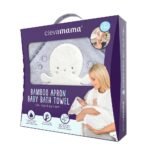 Clevamama Bamboo Apron Baby Bath Towel – Blue