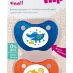 Nip – Feel! Soothers – Silicone – Blue & Orange – 0-6M