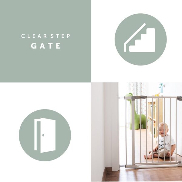 Hauck – Clear Step Gate (75 – 80 cm) / White
