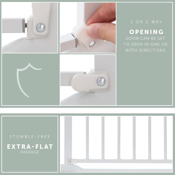 Hauck – Clear Step Gate (75 – 80 cm) / White
