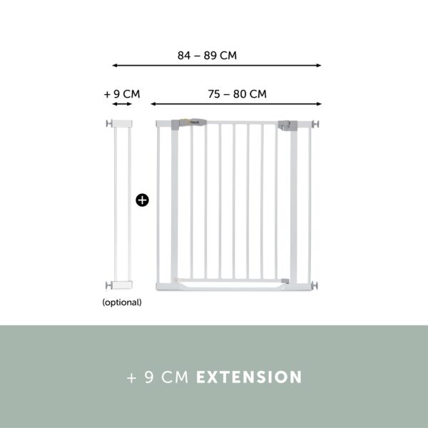 Hauck – Clear Step Gate (75 – 80 cm) / White