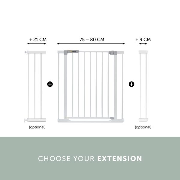 Hauck – Clear Step Gate (75 – 80 cm) / White