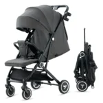 Teknum – travel Cabin Stroller with Coffee Cup Holder – Slate Grey