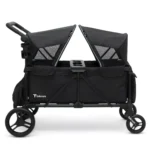 Teknum Fellow Wagon Stroller for 2 kids with Snack Tray – Black