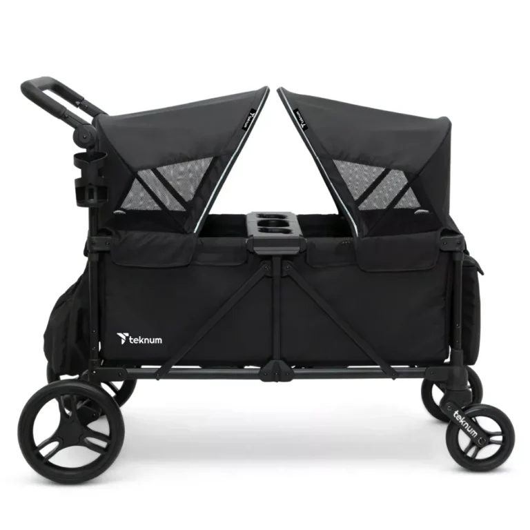 Teknum Fellow Wagon Stroller for 2 kids with Snack Tray - Black
