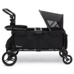 Teknum Fellow Wagon Stroller for 2 kids with Snack Tray – Black