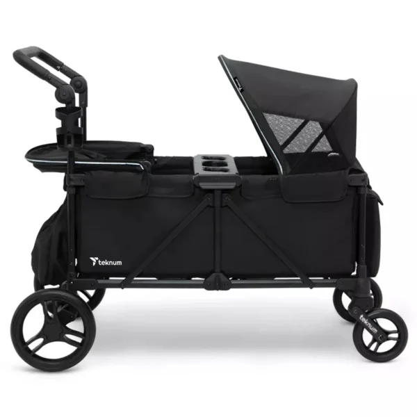 Teknum Fellow Wagon Stroller for 2 kids with Snack Tray – Black