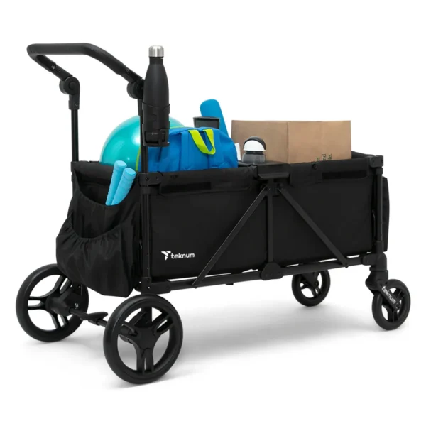 Teknum Fellow Wagon Stroller for 2 kids with Snack Tray – Black