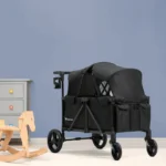 Teknum Fellow Wagon Stroller for 2 kids with Snack Tray – Black