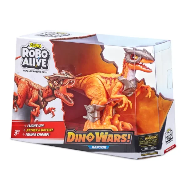 Zuru Robo Alive – Dino Wars -Series 1 Raptor Toy With Epic Armor – Dino Blaster