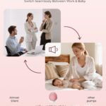 Momcozy Mobile Flow M9 Breast Pump, Double, Maroon