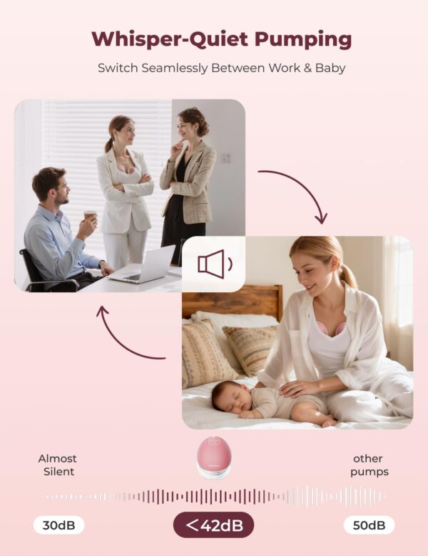 Momcozy Mobile Flow M9 Breast Pump, Double, Maroon