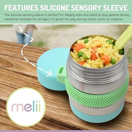 Melii Insulated Food Jar, Fidget Thermose 300ml Turquoise