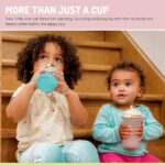 Melii Abacus Straw Sippy Cup Green & Pink 340ml 2 pcs