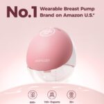 Momcozy Mobile Flow M9 Breast Pump, Double, Maroon