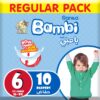 Sanita Bambi – Baby Diapers Regular Pack Size 6, XX-Large, +16 KG, 10 Count