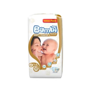 Sanita Bambi – Baby Diapers Value Pack Size 2, Small, 3-6 KG, 48 Count