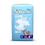 Sanita Bambi – Baby Diapers Regular Pack Size 4+, Large plus, 10-18 KG, 12 Count