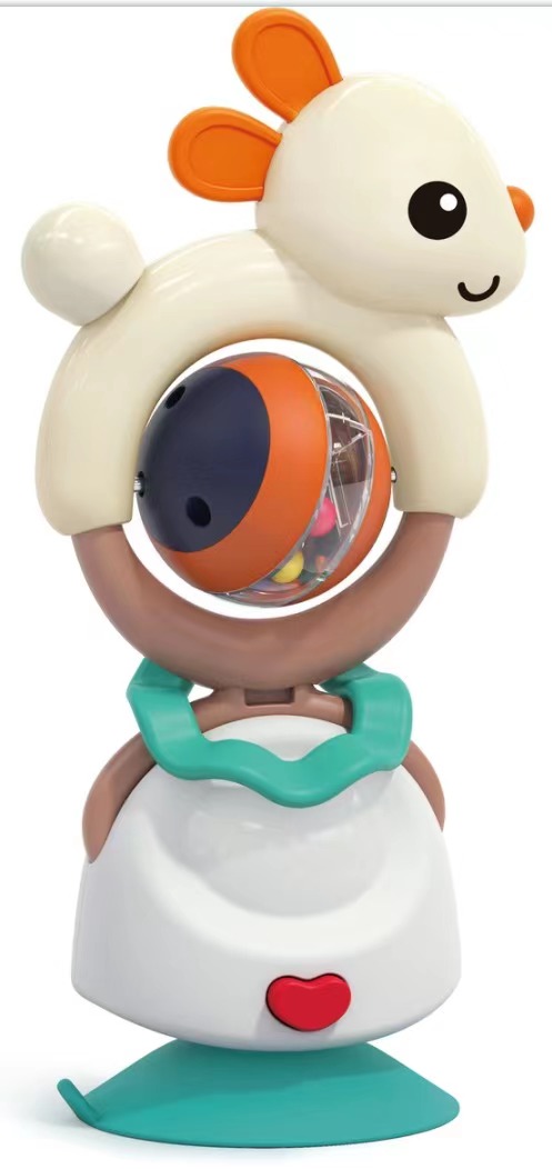 Hola - Frog Rattle Teether – Bright, easy-grip toy for teething relief and sensory play (3M+).