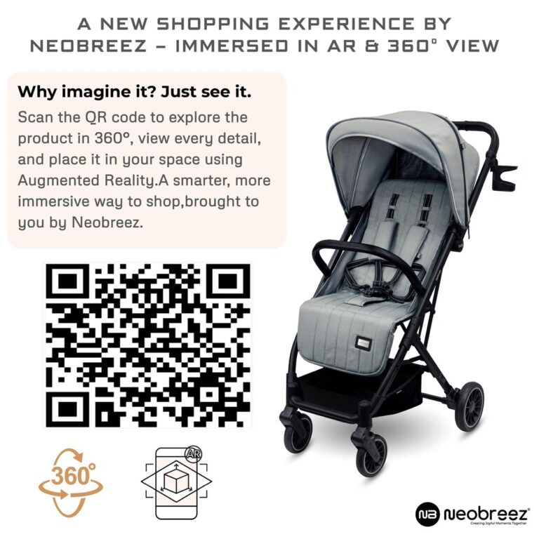 Neobreez - Penta Compact Lightweight Travel Stroller W/ Cup Holder - Medium Grey