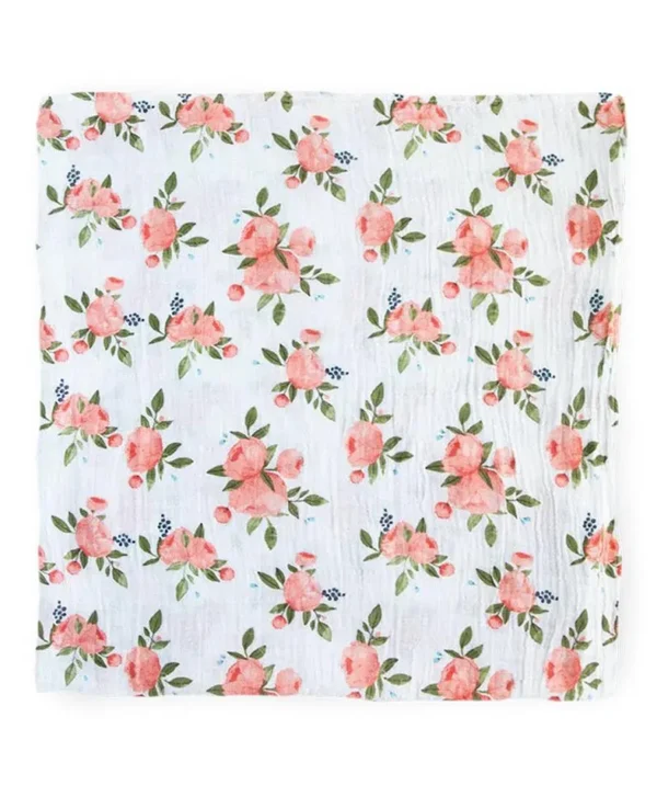 Little Unicorn Cotton Muslin Swaddle 3 Pack Watercolor Roses 2
