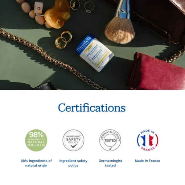 Mustela Nourishing Stick with Cold Cream – Hypoallergenic Baby Lip & Cheek Care, 9.2g, 0+ Months