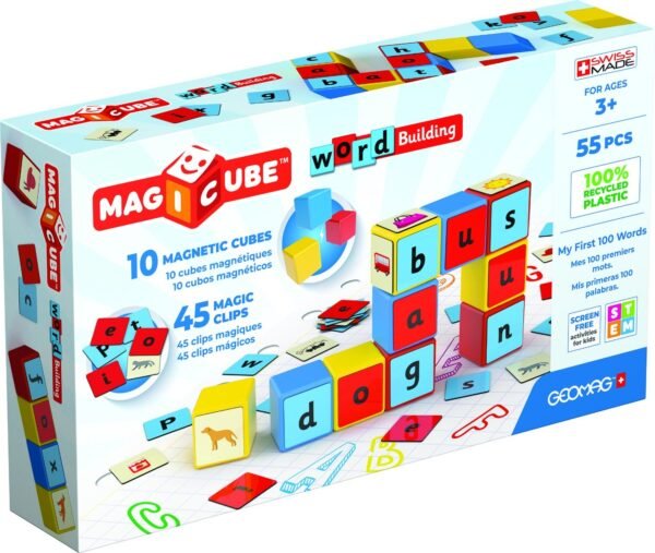Geomag – Magicube Word Building Recycled Clips 55 pcs